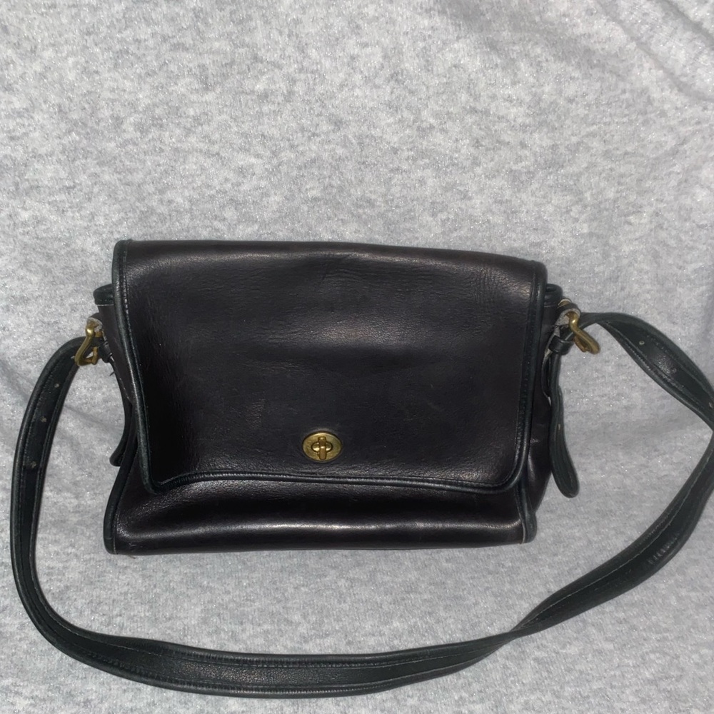 Vintage Black Coach Spectator City Leather Bag
